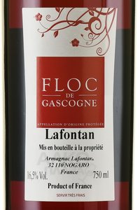 Floc De Gascogne Lafontan - вино ликерное Флок де Гасконь Лафонтан 0.75 л красное
