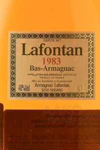 Lafontan Millesime 1983 - арманьяк Лафонтан Миллезим 1983 года 0.7 л