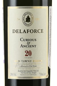 Delaforce Curious & Ancient 20 Year Old Tawny Port - портвейн Делафорс Цириус энд Ансиент 20 лет Олд Тони Порто 0.75 л