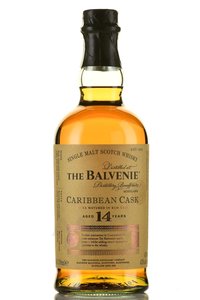 The Balvenie Caribbean Cask Aged 14 years old in tube - виски Балвени Карибиен Каск 14 лет 0.7 л в тубе