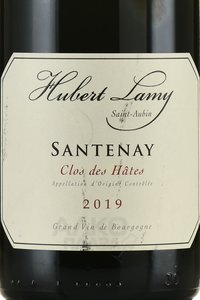 Santenay Clos des Hates - вино Сантне Кло де Ат 0.75 л красное сухое