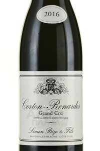 Corton Grand Cru Renardes - вино Кортон Гран Крю Ренард 0.75 л красное сухое