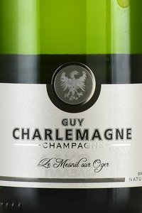 Champagne Guy Charlemagne Brut Nature - шампанское Шампань Ги Шарлемань Брют Натюр 0.75 л белое экстра брют