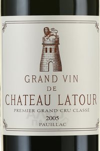 Chateau Latour 1er Grand Cru Classe Paulliac - вино Шато Латур Пойяк Премье Гран Крю Классе 0.75 л красное сухое