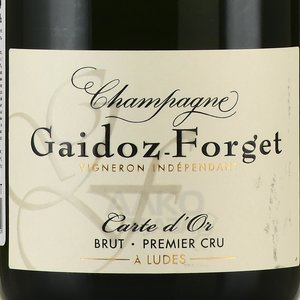 Champagne Gaidoz-Forget Carte d’Or Premier Cru Brut - шампанское Шампань Гайдоз-Форже Карт Дор Премье Крю Брют 0.75 л белое брют