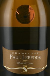 Champagne Paul Leredde Blanc de Noirs Brut - шампанское Шампань Поль Леред Блан де Нуар Брют 0.75 л белое брют