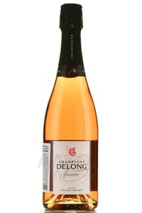 Champagne Delong Marlene Cuvee Rose - шампанское Шампань Делонг Марлен Кюве Розе 0.75 л розовое брют