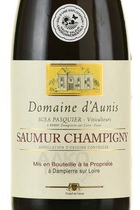 Domaine d’Aunis Saumur Champigny - вино Домен д’Онис Сомюр Шампаньи 0.75 л красное сухое