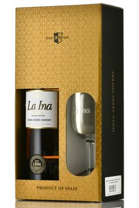 La Ina Fino Jerez - херес Ла Ина Фино 2016 год 0.75 л в п/у с бокалом