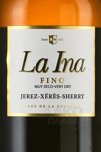 La Ina Fino Jerez - херес Ла Ина Фино 2016 год 0.75 л в п/у с бокалом