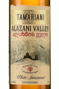 Tamariani Alazani Valley White Semi Sweet - вино Тамариани Алазанская Долина 0.75 л белое полусладкое