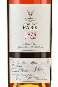 Park Vintage 1976 Fins Bois - коньяк Парк Винтаж 1976 Фен Буа 0.7 л