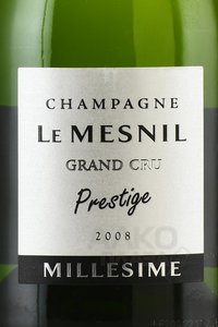 Le Mesnil Grand Cru - шампанское Ле Мениль Гран Крю 2008 год 0.75 л белое брют