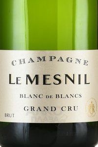 Le Mesnil Blanc de Blancs Grand Cru - шампанское Ле Мениль Блан Де Блан Гран Крю 2018 год 0.75 л белое брют