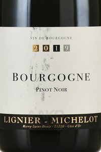 Lignier Michelot Bourgogne Pinot Noir - вино Линье-Мишло Бургонь Пино Нуар 0.75 л красное сухое