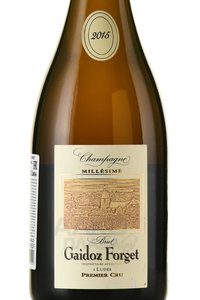 Champagne Gaidoz-Forget Premier Cru Millesime Brut - шампанское Шампань Гайдоз-Форже Премье Крю Миллезим Брют 0.75 л белое брют