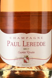 Champagne Paul Leredde Cuvee Rose Brut - шампанское Шампань Поль Леред Кюве Розе Брют 0.75 л розовое брют