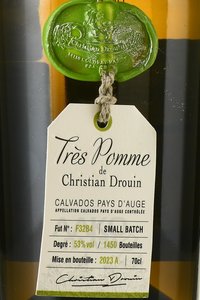 Christian Drouin Calvados Tres Pomme - кальвадос Кристиан Друэн Кальвадос Тре Пом 0.7 л