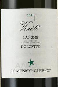 Domenico Clerico Visadi Dolcetto, Lange - вино Доменико Клерико Визади Дольчетто Ланге 2021 год 0.75 л красное сухое