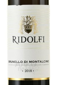 Ridolfi Brunello di Montalcino - вино Ридольфи Брунелло ди Монтальчино 2018 год 0.75 л красное сухое