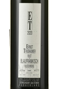 Ernst Triebaumer Blaufrankisch - вино Эрнст Триебаумер Блауфренкиш 2020 год 0.75 л красное сухое