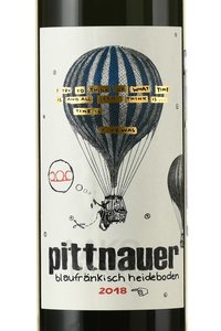 Pittnauer Blaufrankisch Heideboden - вино Питтнауэр Блауфранкиш Хайдебоден 2018 год 0.75 л сухое красное
