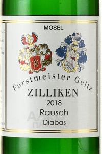 Zilliken Saarburg Rausch Riesling Diabas - вино Цилликен Саарбург Рауш Рислинг Диабас 2018 год 0.75 л белое полусухое