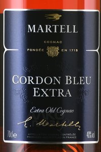 Martell Cordon Bleu Extra Cognac - коньяк Мартель Кордон Блю Экстра 0.7 л в п/у