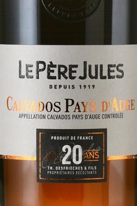 Pays d’Auge 20 years Cask Finish Le Pere Jules - кальвадос Пэи д’Ож 20 лет Каск Финиш Ле Пэр Жюль 0.7 л в п/у