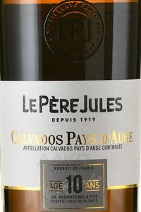Le Pere Jules Pays d’Auge 10 years - кальвадос Пэи д’Ож 10 лет Ле Пэр Жюль 0.7 л в п/у