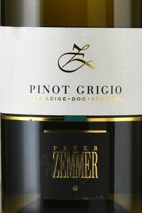 Peter Zemmer Pinot Grigio Alto Adige - вино Петер Земмер Пино Гриджио Альто Адидже 0.75 л белое сухое