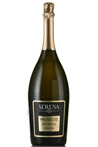 Prosecco Treviso Extra Dry Serena 1881 - вино игристое Просекко Тревизо Экстра Драй Серена 1881 1.5 л белое сухое в п/у
