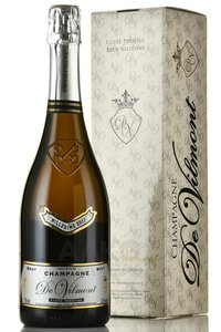 De Vilmont Cuvee Prestige Brut Millesime - шампанское Де Вильмонт Кюве Престиж Брют Миллезим 2014 год 0.75 л белое брют в п/у