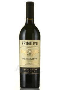 Duca Sargento Primitivo IGT - вино Дука Сардженто Примитиво ИГТ 2021 год 0.75 л красное полусухое