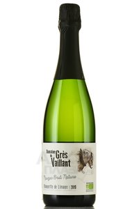 Blanquette de Limoux Domaine du Gres Vaillant Mauzac Brut Nature - вино игристое Бланкет де Лиму Домен дю Гре Вайан Мозак Брют Натюр 2019 год 0.75 л белое экстра брют