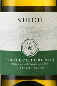 Sirch Sauvignon Friuli Colli Orientali - вино Сирк Совиньон Фриули Колли Ориентали 2022 год 0.75 л белое сухое