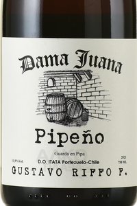 Dama Juana Pipeno - вино Дама Хуана Пипеньо 2021 год 0.75 л красное сухое