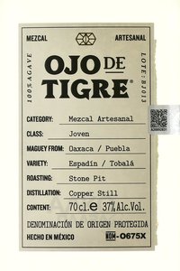 Mezcal Artesanal Ojo de Tigre Joven - мескаль Артизаналь Охо де Тигре Ховен 0.7 л