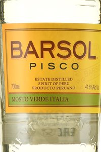 Barsol Supremo Mosto Verde Italia - писко Барсоль Супремо Мосто Верде Италия 0.7 л