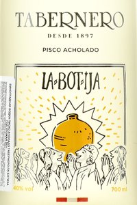 Tabernero La Botija Pisco Acholado - писко Табернеро Ла Ботиха Писко Ачоладо 0.7 л