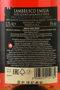 Decordi Lambrusco - игристое вино Ламбруско Декорди 0.75 л