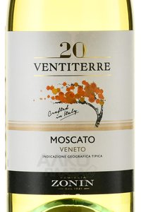 Zonin 20 Ventiterre Moscato delle Venezie IGT - игристое вино Зонин Москато делле Венецие 0.75 л