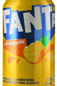 Fanta Pineapple - напиток безалкогольный сильногазированный Фанта Ананас 355 мл ж/б