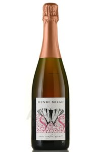 Henri Milan Le Brut Nature Rose - игристое вино Анри Милан Ле Брют Натюр Розе 0.75 л